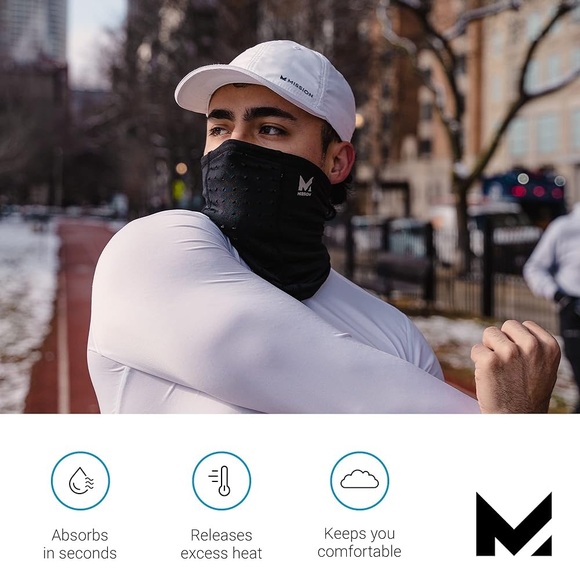 MISSION unisex All Season Cooling Neck Gaiter Ski Mask UPF 50 - Picture 3 of 7